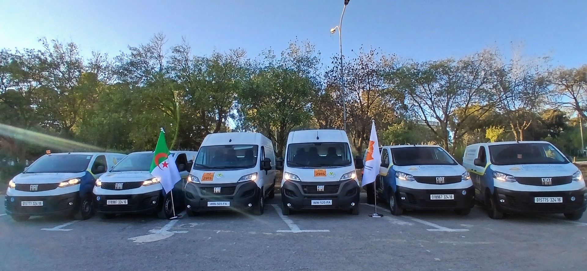 Fourgons Fiat de la flotte TRANS MDR AKHAM aux normes ADR
